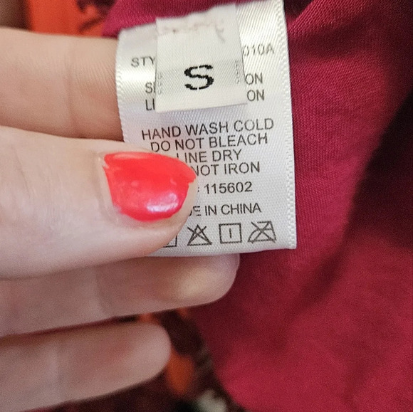 THE INDIGO CHILD Tassel skirt And Cropped Top Set. Maroon/Burgundy. Size small - Picture 9 of 15